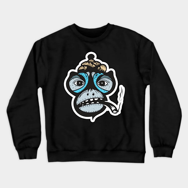 t-shirt monkey Crewneck Sweatshirt by Alrosa